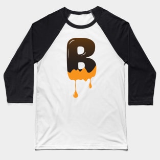 Chocolate Alphabet Letter B Baseball T-Shirt